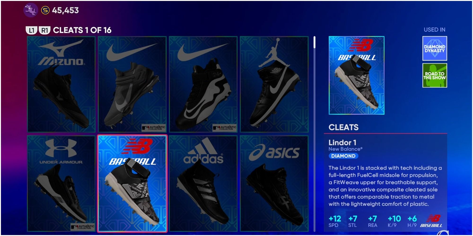 MLB The Show 22 Equipping The Lindor 1 Cleats
