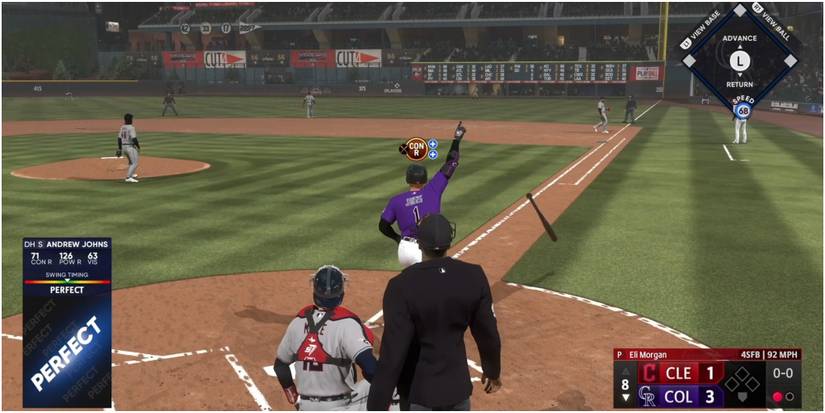 MLB The Show 22 Hitting A Home Run With A Contact Swing