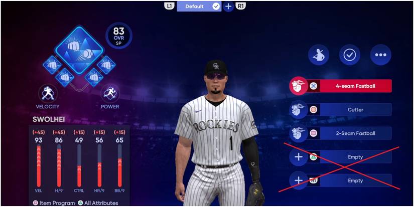 MLB The Show 22 Not Using The Last Two Pitch Slots