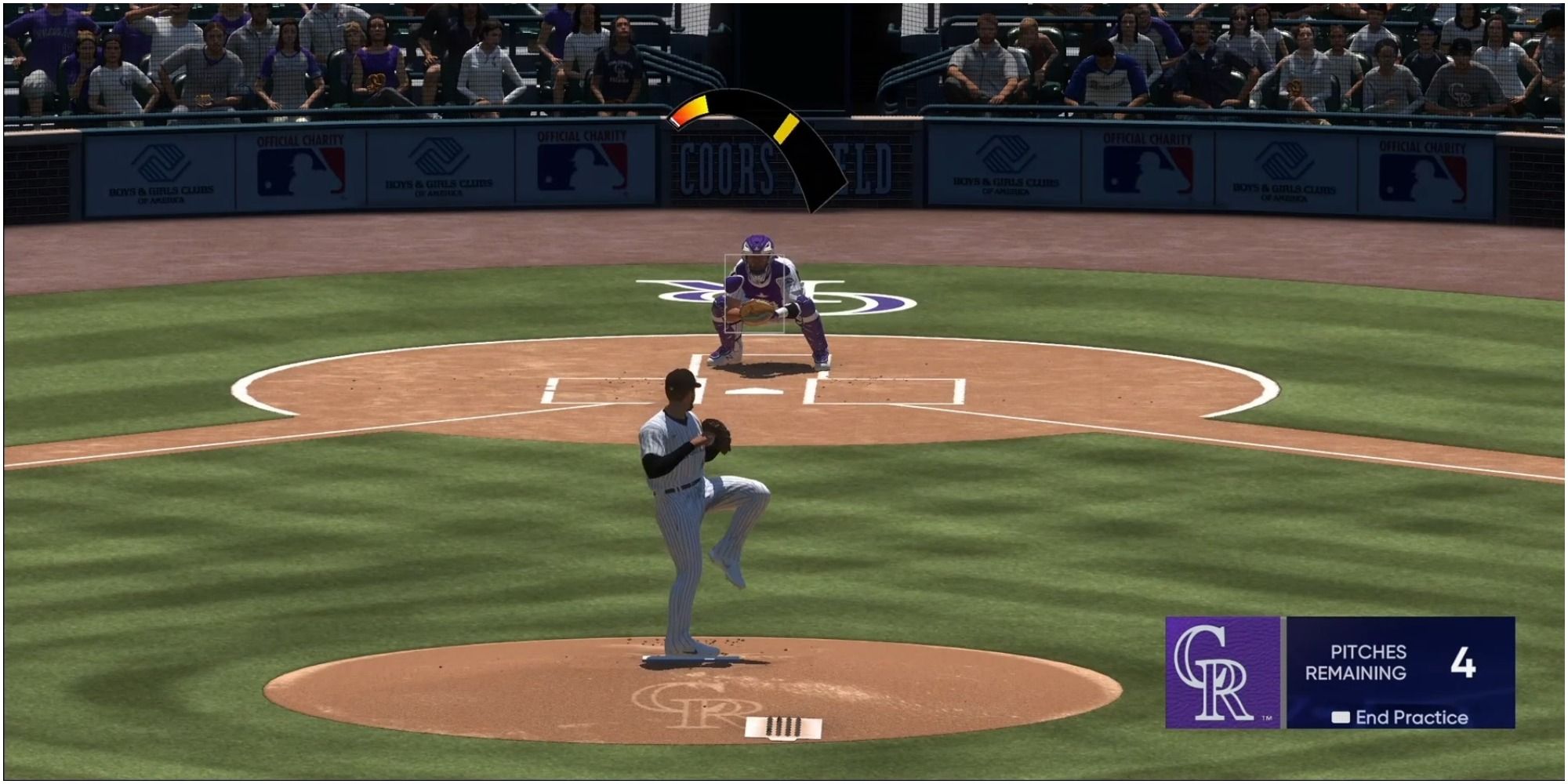 MLB The Show 22 Practicing A Metered Throw
