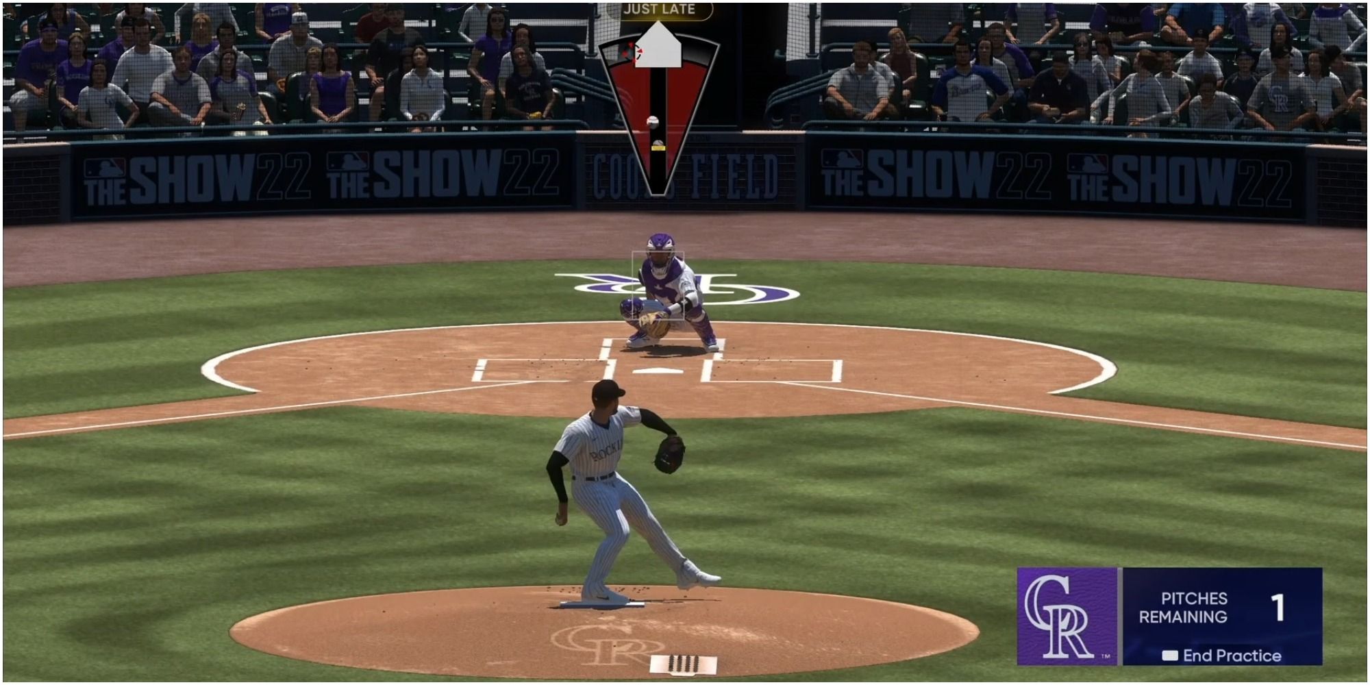 MLB The Show 22 Practicing A Pure Analog Toss