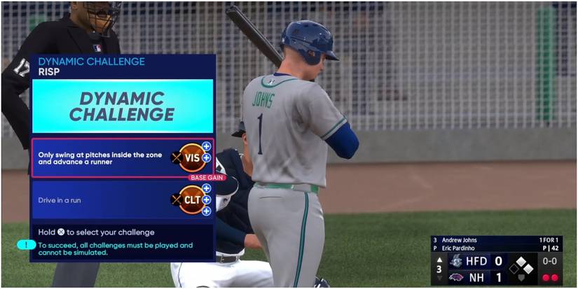 MLB The Show 22 Selecting A Dynamic Challenge At The Plate