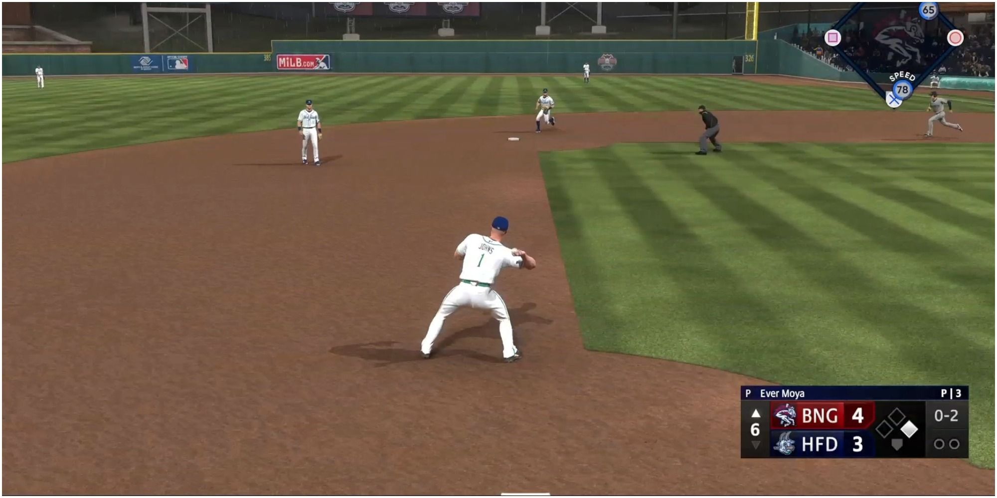 MLB The Show 22 Swinging A Double Play Ball To Second Base