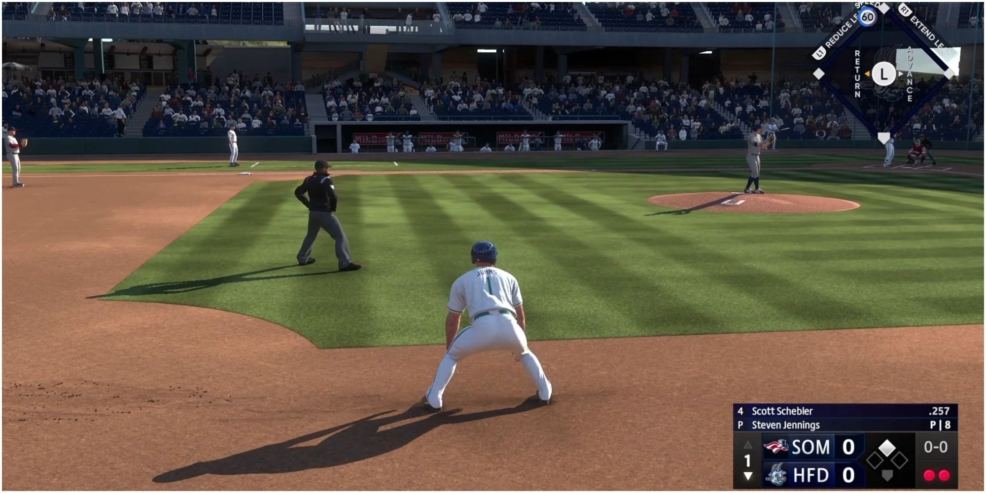MLB The Show 22 Taking A Large Lead Off Of Second Base