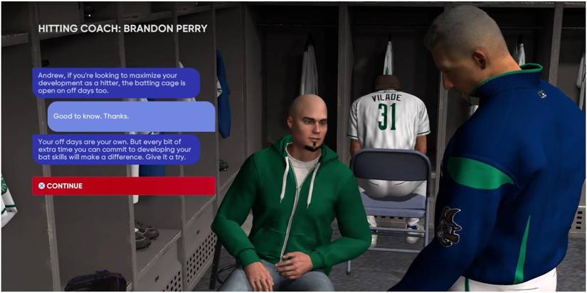 MLB The Show 22 Talking To A Minor League Hitting Coach