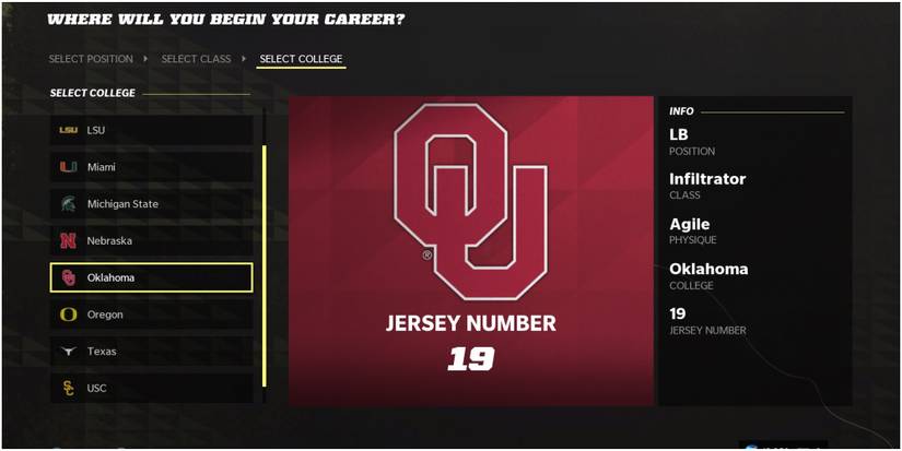 Madden NFL 22 Picking A College In Face Of The Franchise