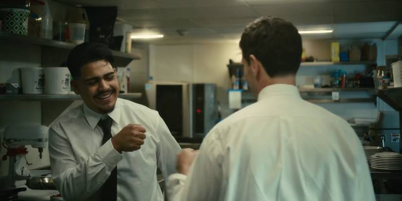 Marshall with latino waiter Atlanta