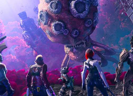Marvels-Guardians-of-the-galaxy-video-game-guardians-fighting-alien