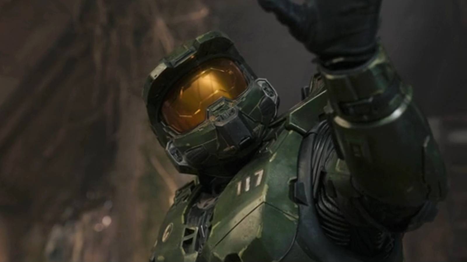 Master Chief reaching out in Halo series