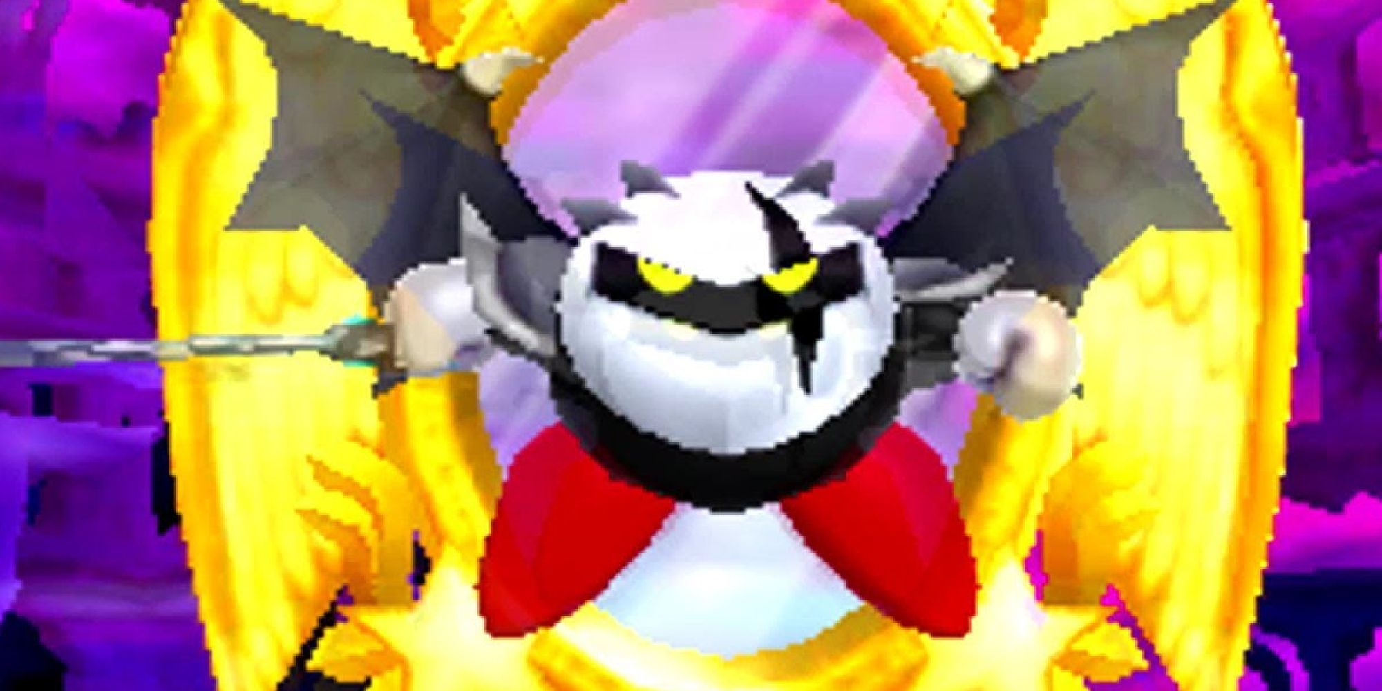 Dark Meta Knight appearing as a boss in Kirby Triple Deluxe