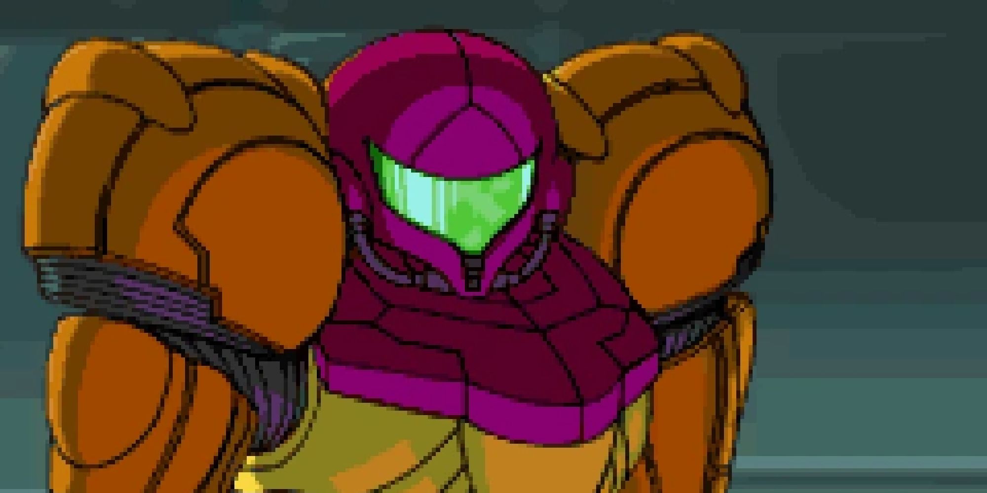 SA-X, the clone of Samus, appearing in Metroid Fusion