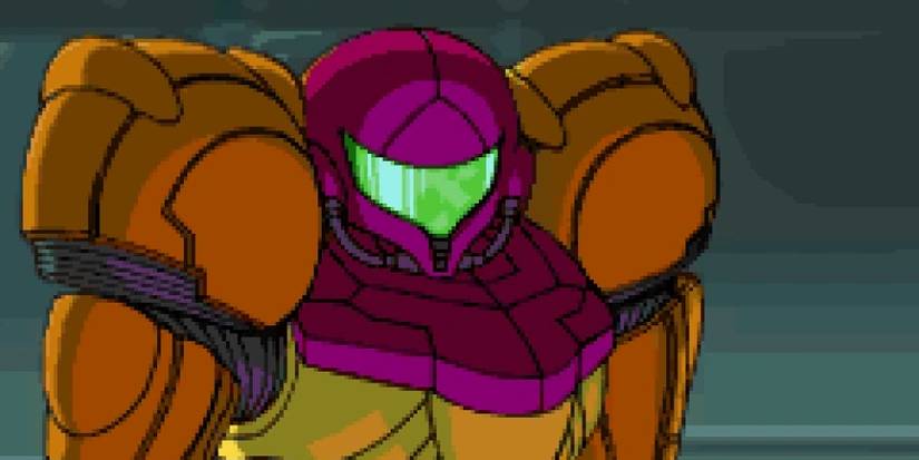 SA-X, the clone of Samus, appearing in Metroid Fusion