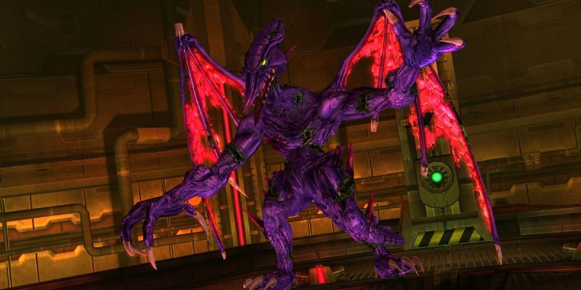 Ridley appearing in Sector 3 of Pyrosphere in Other M to fight Samus