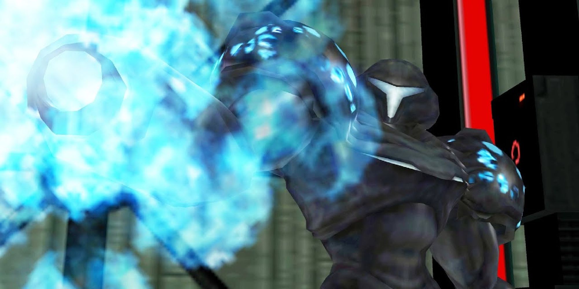 Dark Samus firing its weapon in Metroid Prime 2