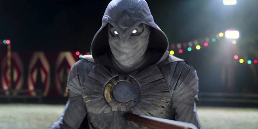 Moon Knight getting stabbed with staff