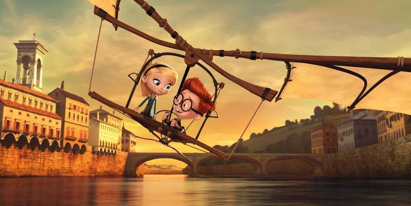 Mr Peabody & Sherman flying in italy