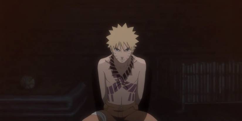 Naruto's body covered with Heavenly Prison