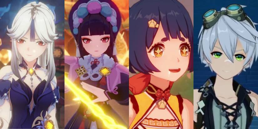 Ningguang Yun Jin Xiangling and Bennett in Genshin Impact