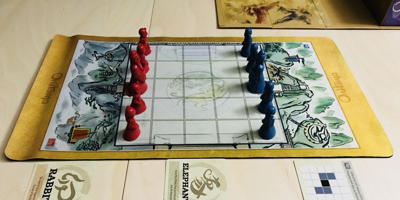 Onitama board game showing components
