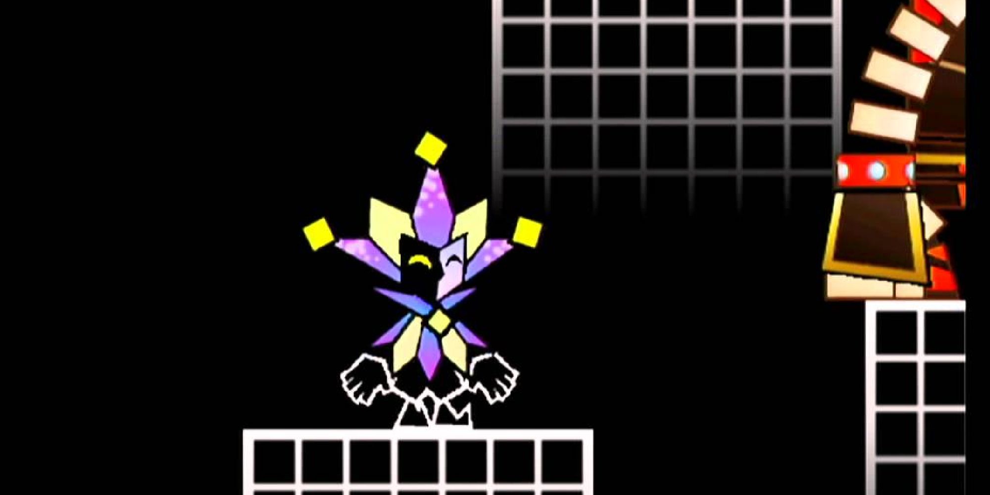 Dimentio serving on Count Bleck's counsel in Super Paper Mario