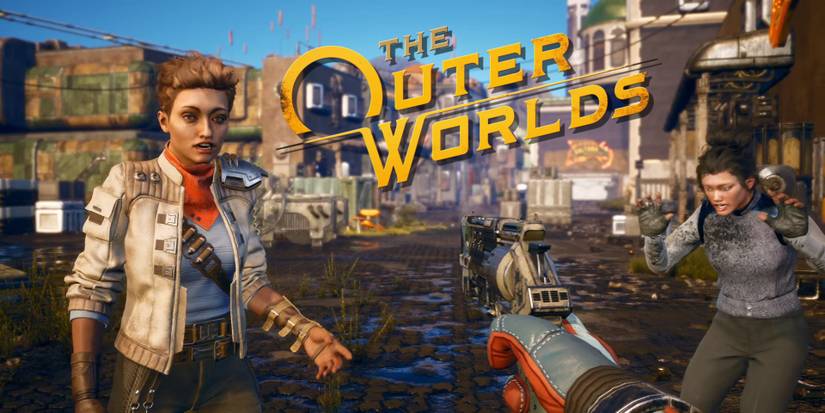 Player encountering NPCs in The Outer Worlds