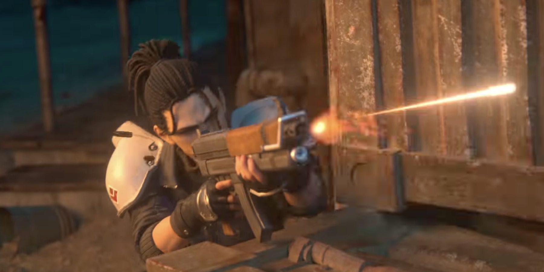 Player shooting a weapon