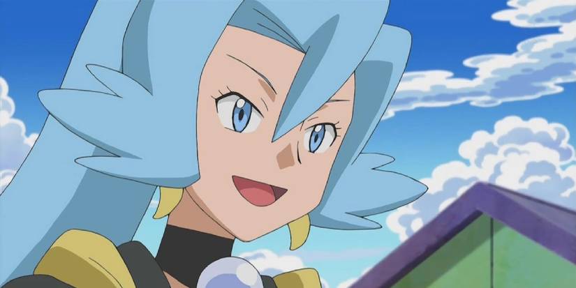 Clair smiling and talking to someone in the anime