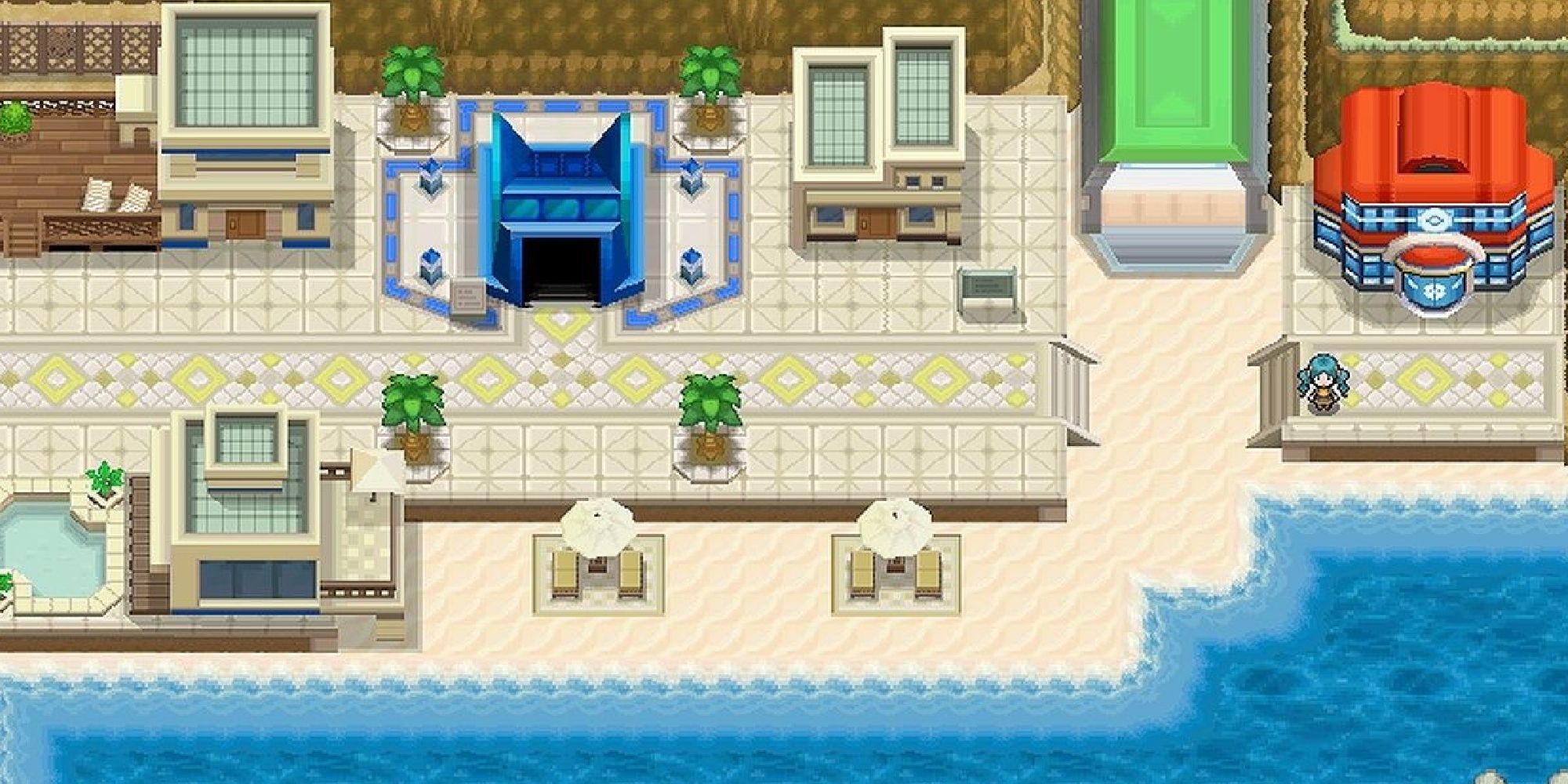 Undella Town as it appears in Pokemon Black & White