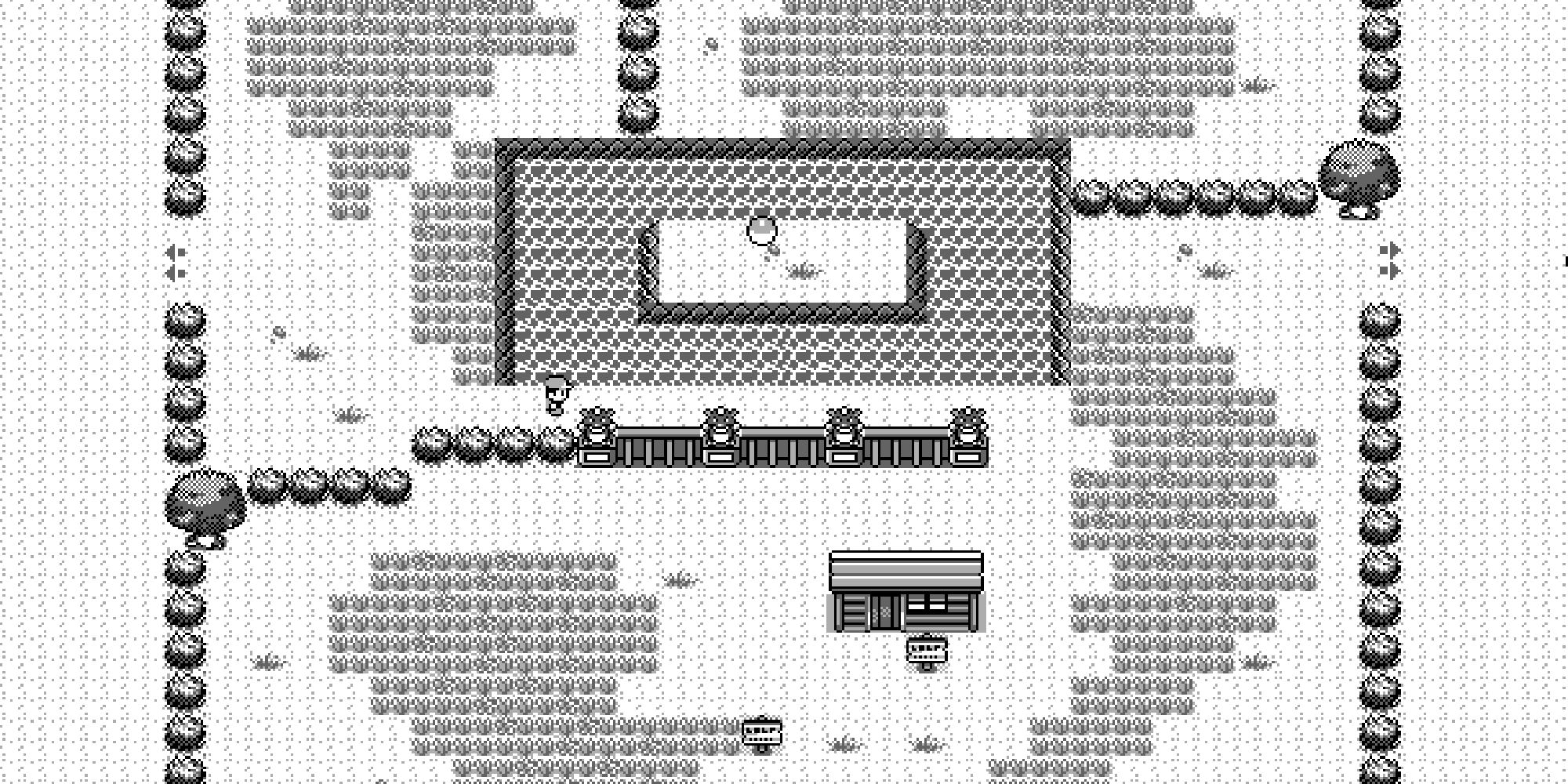 The Safari Zone map as it appears in Pokemon Red & Blue