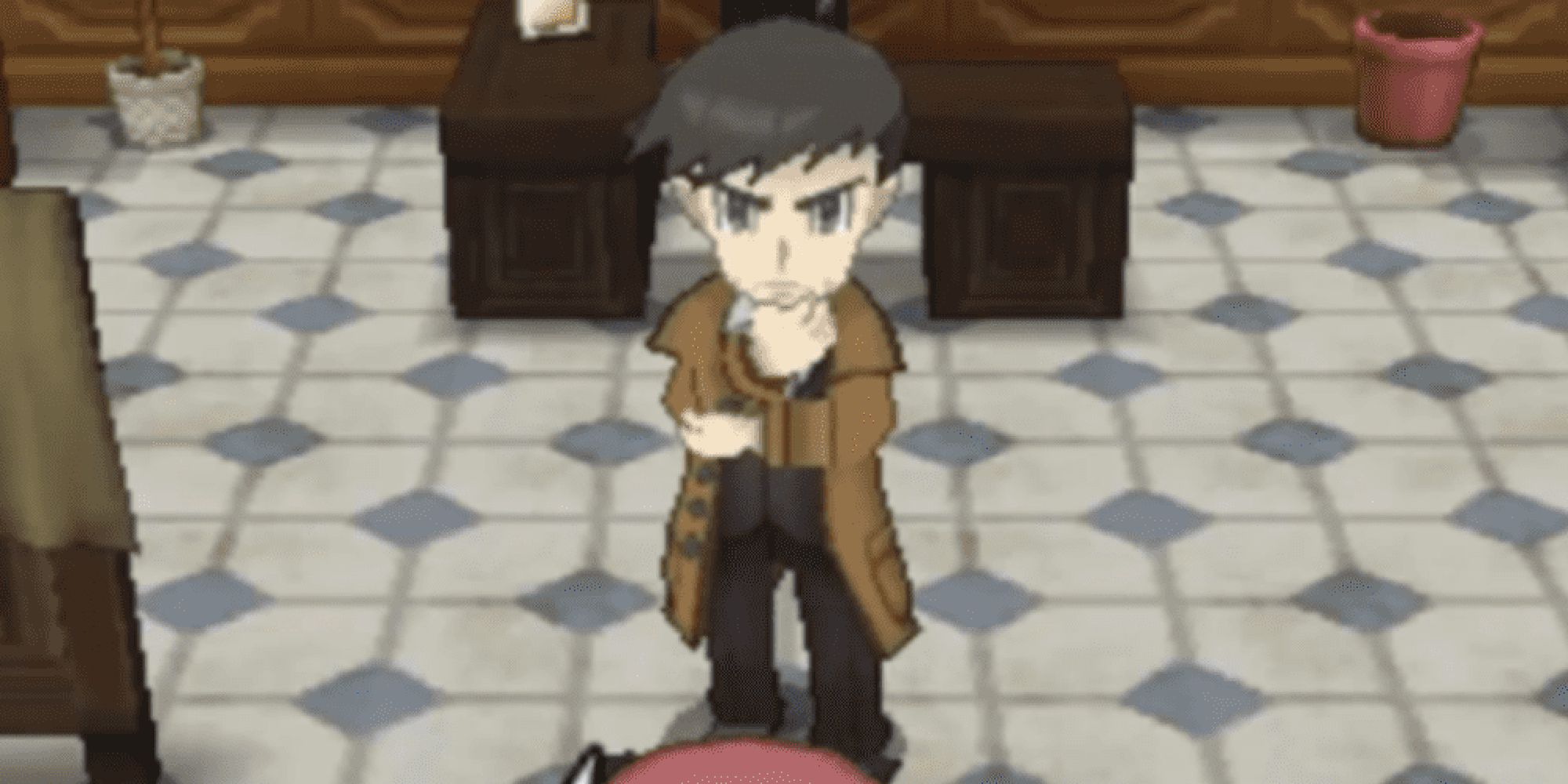 Looker talking to a player in Pokemon X & Y