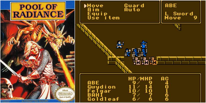 Pool of Radiance on NES, Forgotten Realms Licensed Dungeons and Dragons game