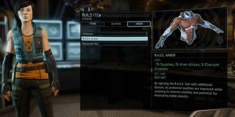 A soldier equipped with the RAGE Armor in Xcom 2