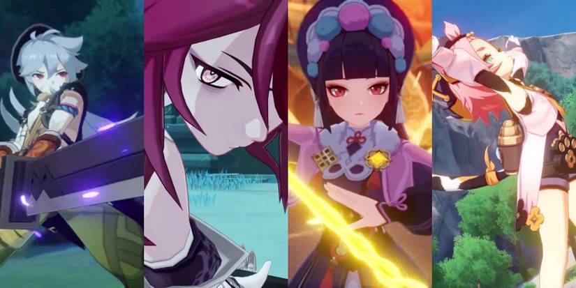 Razor Rosaria Yun Jin and Diona in Genshin Impact
