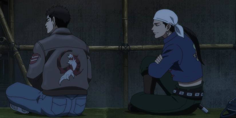 Ren and Ryo Bamboo scaffolding Shenmue anime