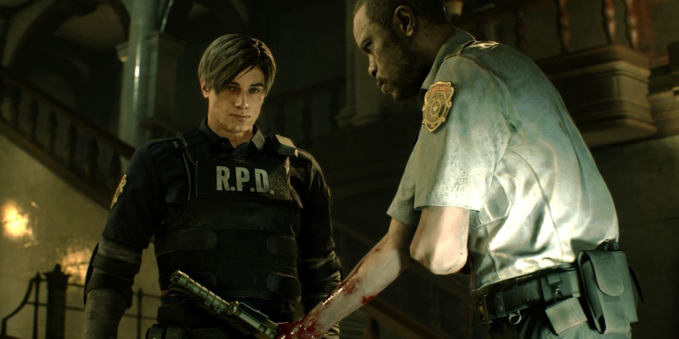 Resident Evil 2 Remake Leon Kennedy And Marvin Branagh