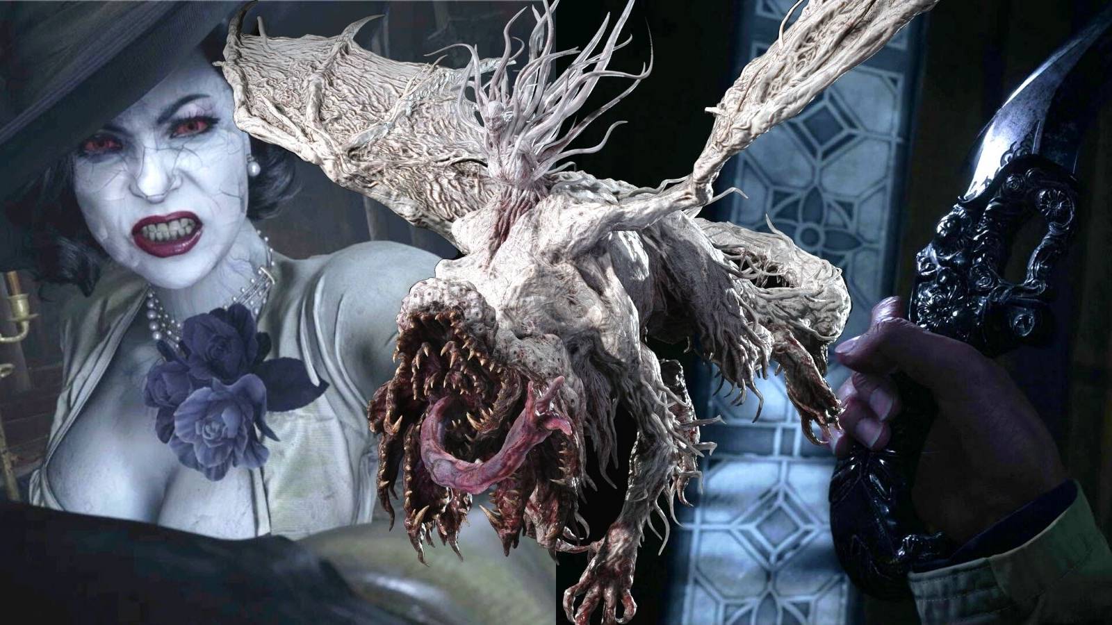 Resident Evil 8 Village Lady Dimitrescu Final Form Boss Battle Feature Image