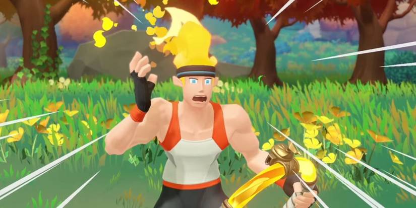 Ring Fit Adventure's protagonist in the opening cutscene