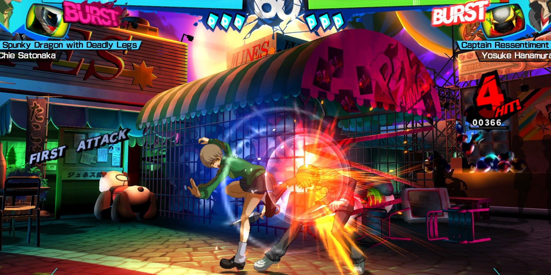 S. Chie performing an autocombo on Yosuke