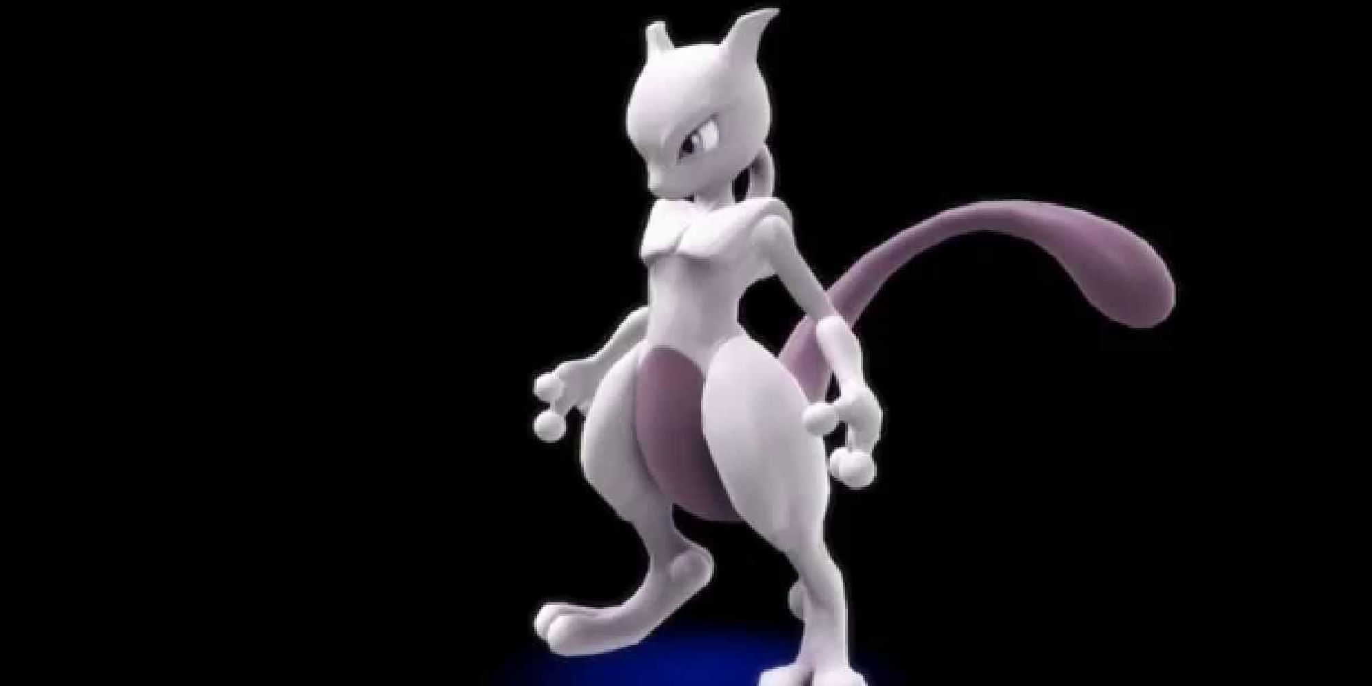 Mewtwo's character model in SSB4 as revealed in the 50-Fact Extravaganza