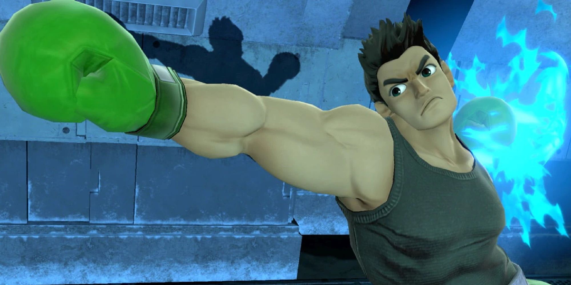 Little Mac charging up his neutral special