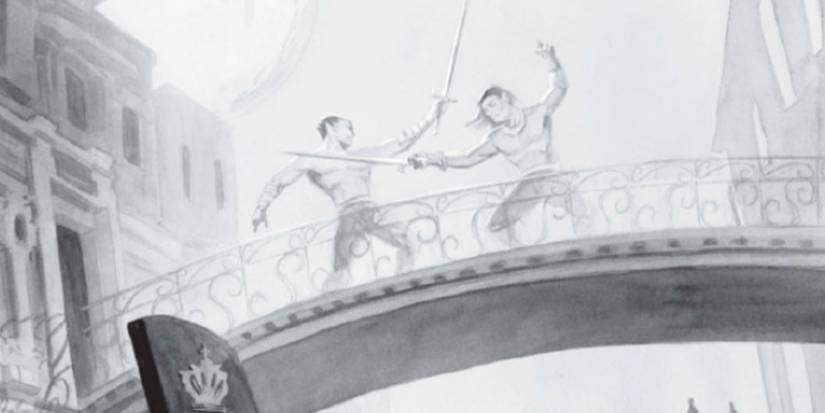 Sabbat vampires fighting on a bridge