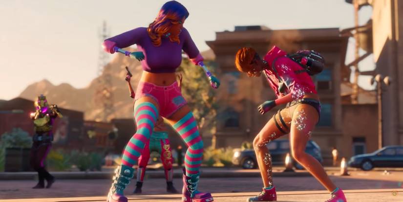 A customized Saints Row Boss preparing to punch an enemy