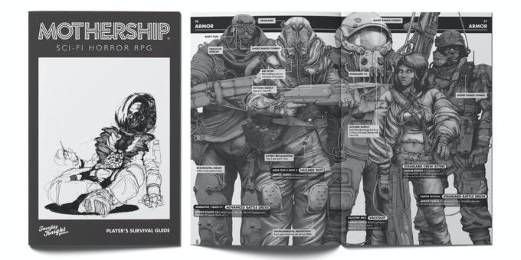 Sci-Fi horror tabletop games Mothership book