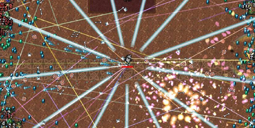 Cavallo dominating the Inlaid Library in Vampire Survivors