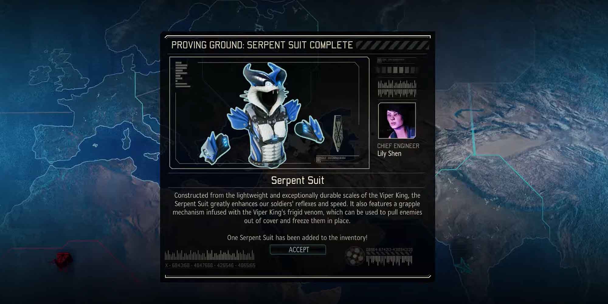 The Serpent Suit Armor in Xcom 2