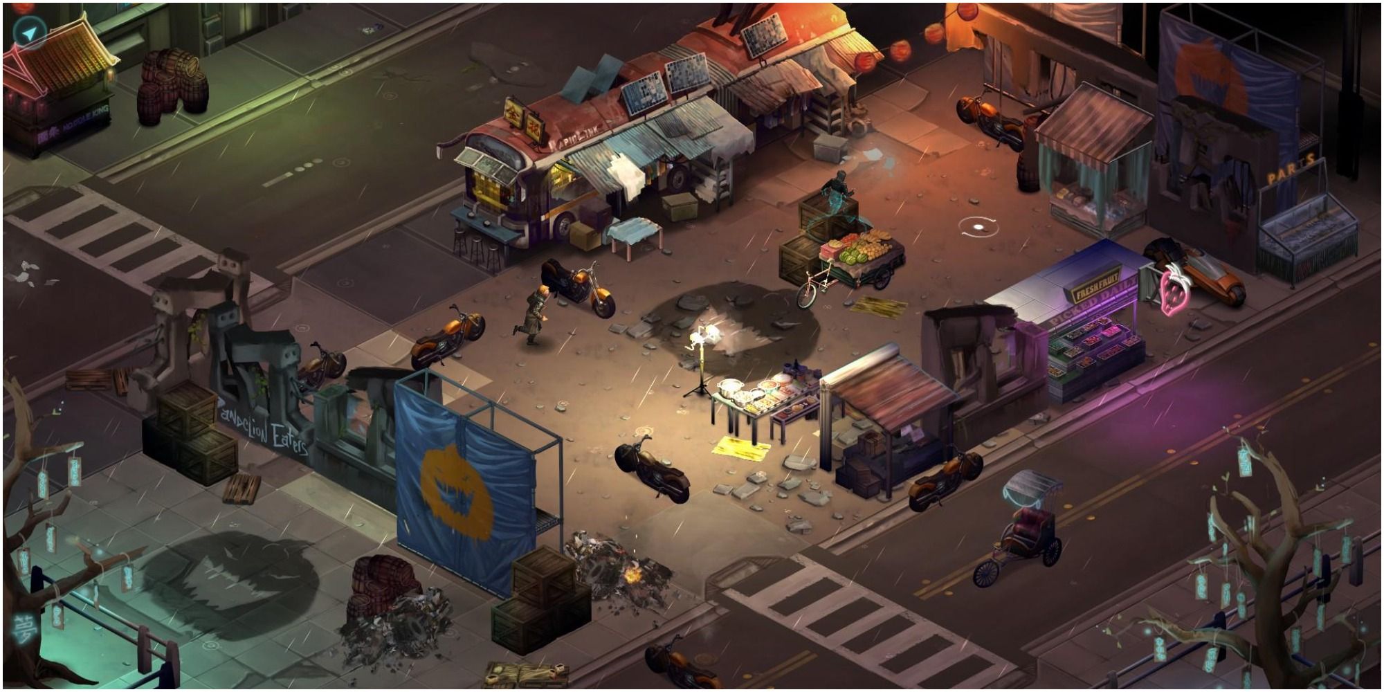 Exploring the city in Shadowrun Returns