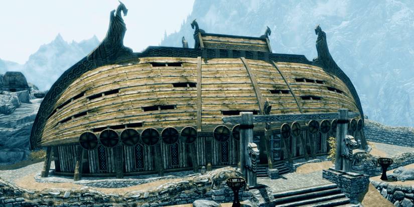 elder scrolls skyrim jorrvaskr boat mead hall companions whiterun