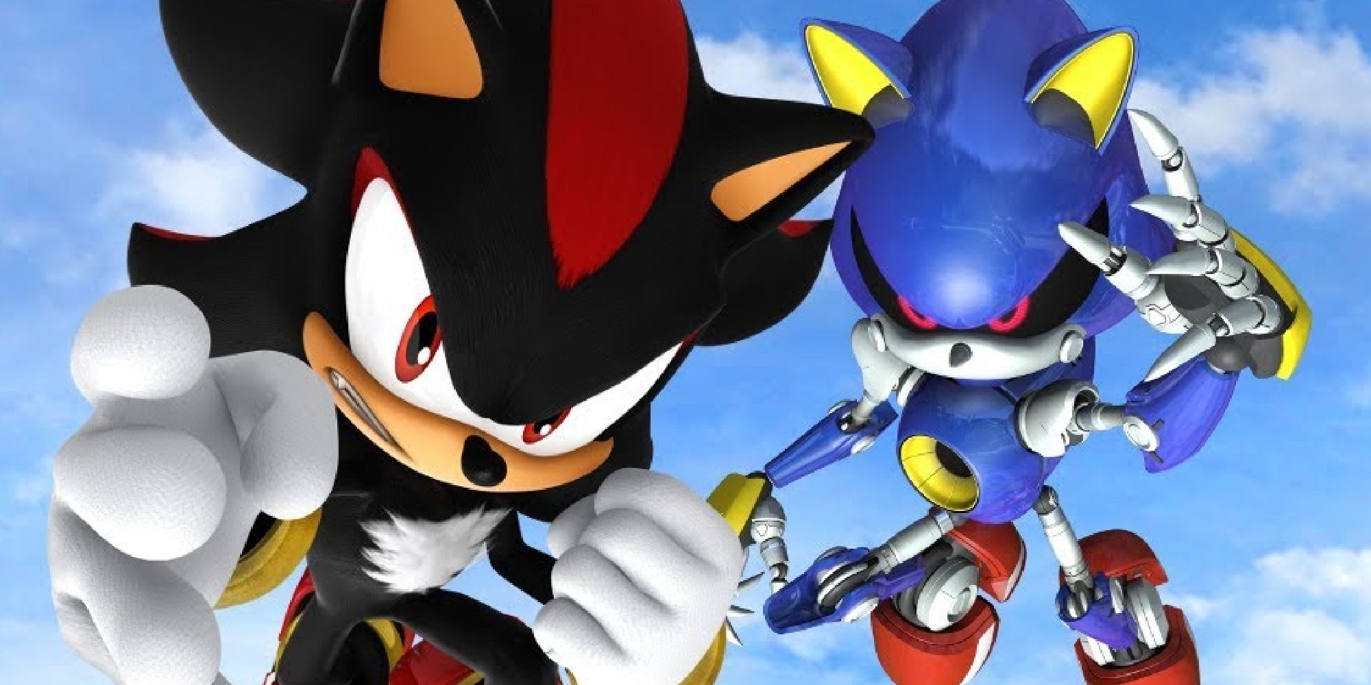 Shadow and Metal Sonic in promo art for Sonic Rivals