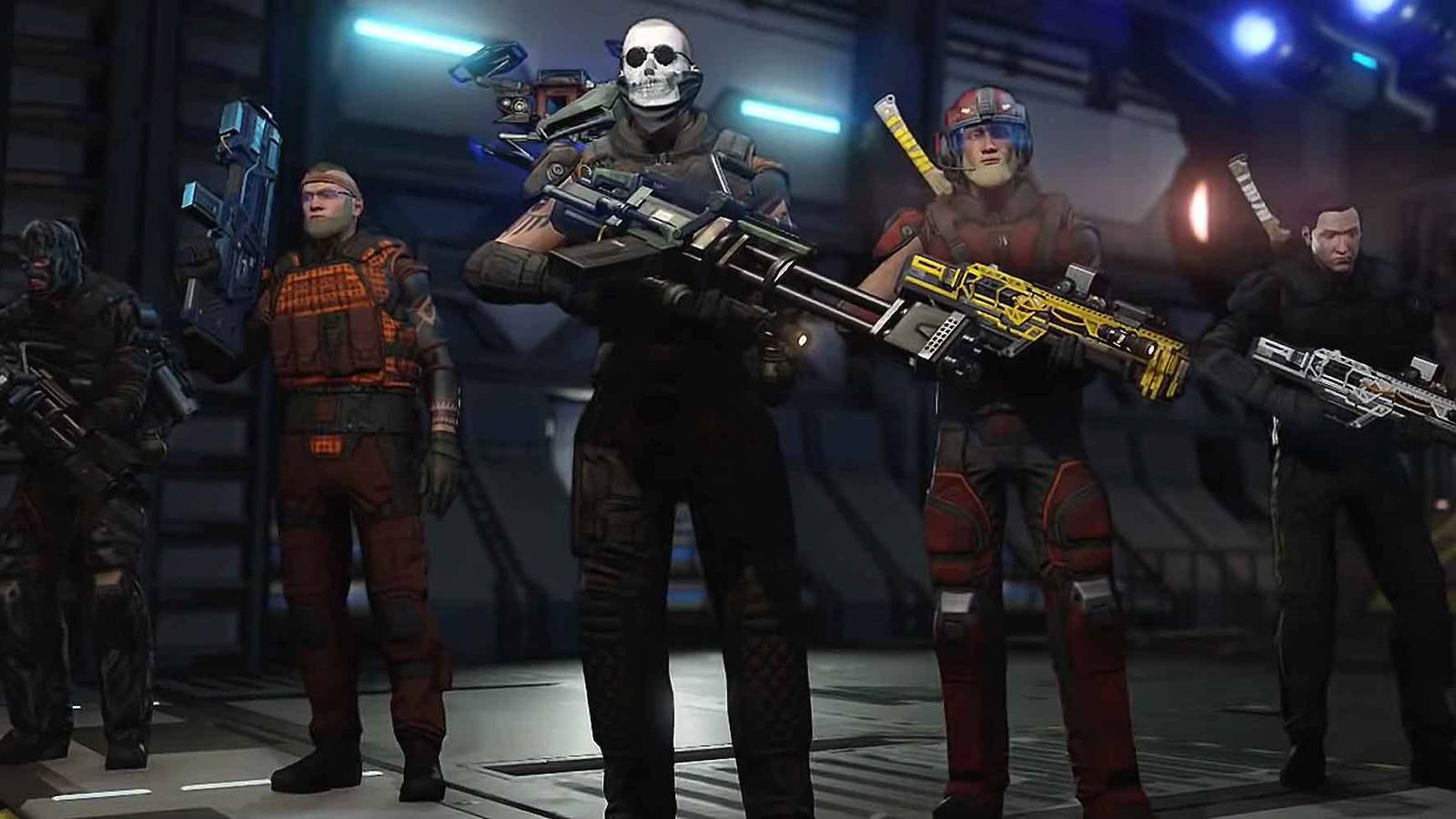A squad about to deploy in Xcom 2