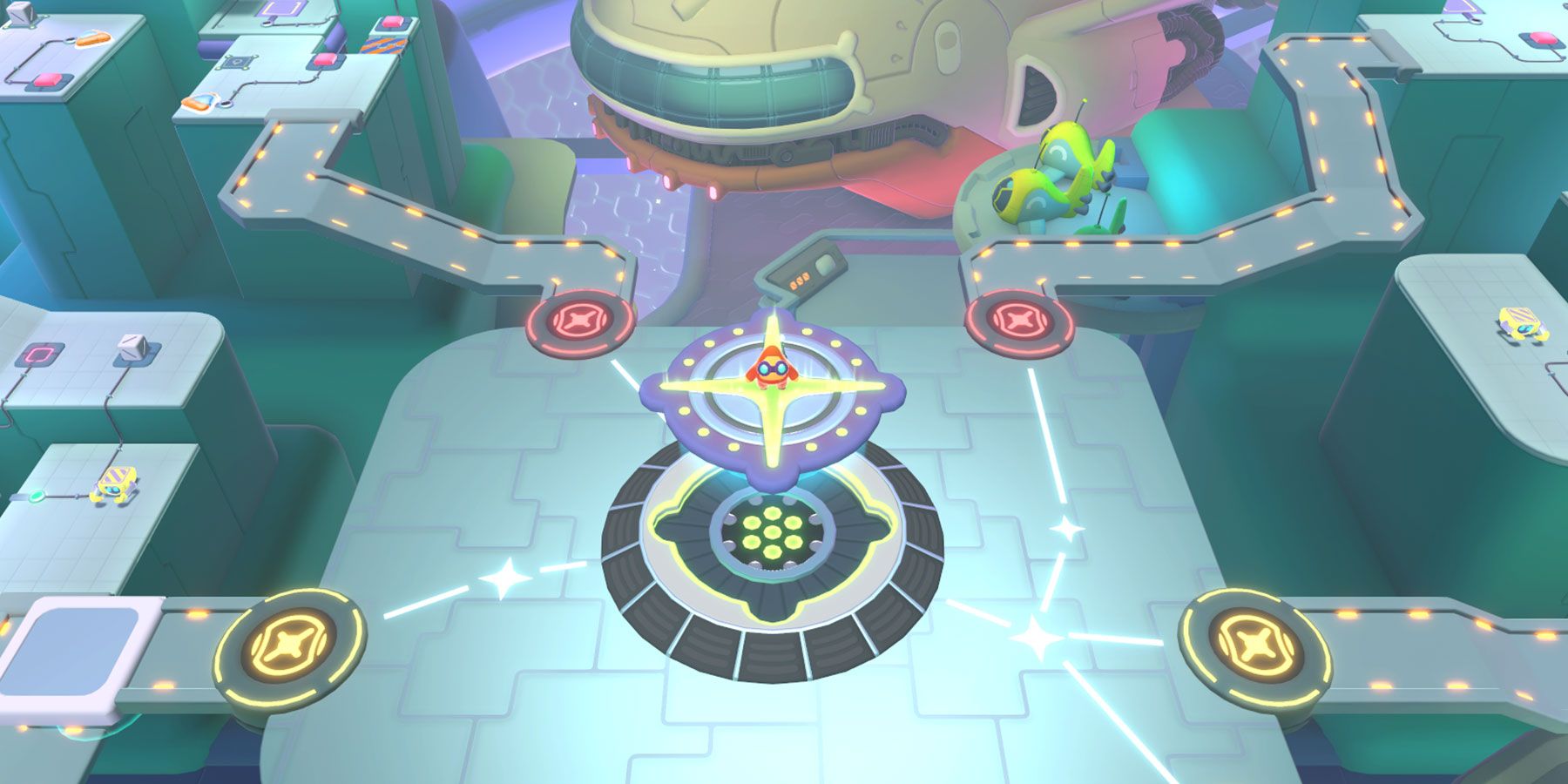 Star-Stuff-video-game-alien-standing-on-platform-in-puzzle-room